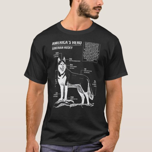 T-shirt schéma husky (Devant)