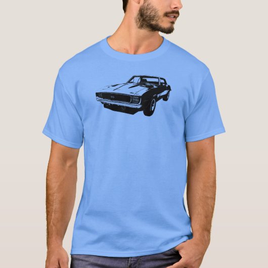 T-shirt Schéma noir '69 Camaro solides solubles sur le (Devant)