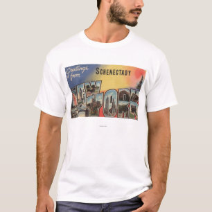 T-shirt Schenectady, New York - grandes scènes de lettre