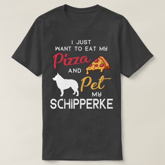 T-shirt Schipperke Chien Pizza Lover Propriétaire Noël Bir (Design devant)