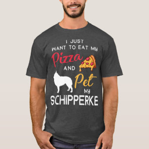 T-shirt Schipperke Chien Pizza Lover Propriétaire Noël Bir