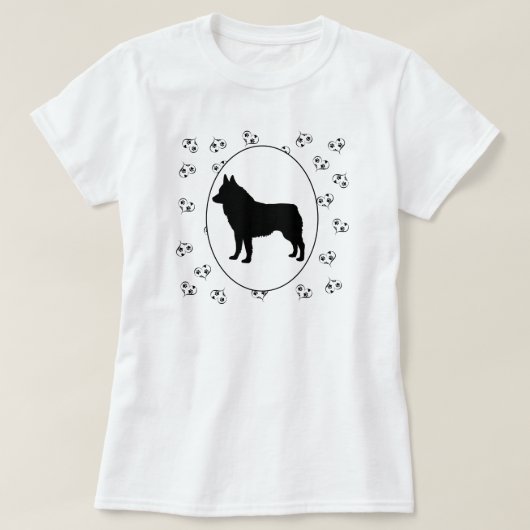T-shirt Schipperke Coeurs et empreintes digitales (Design devant)