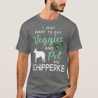 T-shirt Schipperke Funny Vegan Propriétaire Amoureux des c