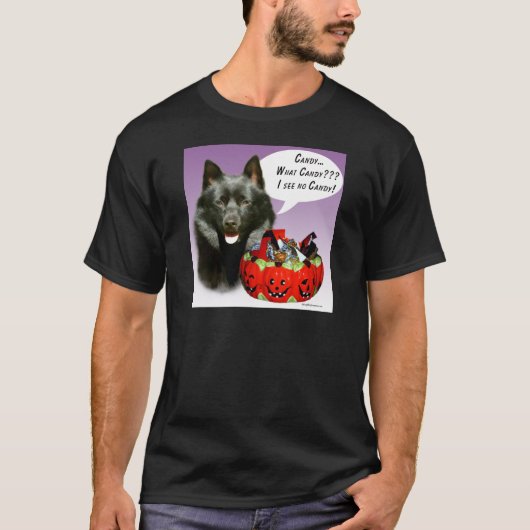 T-shirt Schipperke Halloween Candy (Devant)