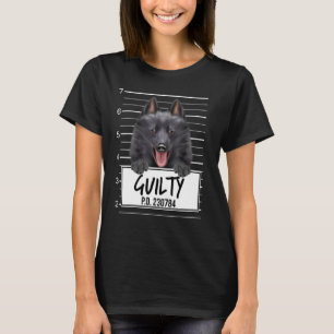 T-shirt Schipperke Mugshot Chien Coupable