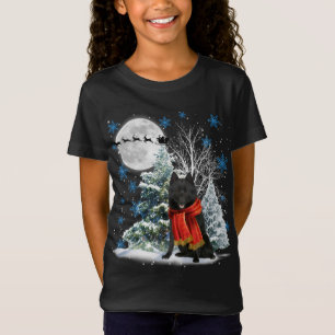T-Shirt Schipperke sous le pyjama de Noël de neige au clai