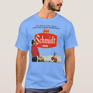 T-shirt Schmidt Beer Retro Déficit Cowboy Nature Scène