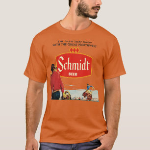 T-shirt Schmidt Beer Retro Déficit Cowboy Nature Scène