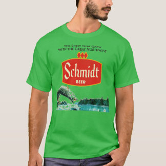 T-shirt Schmidt Beer Retro Déficit Pêche Nature Scène