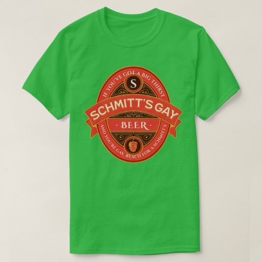 T-shirt Schmitts Gay Beer vintage SNL (Design devant)