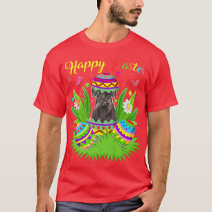 T-shirt Schnauzer Amoureux des chiens Floral Oeuf de Pâque