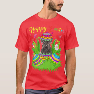 T-shirt Schnauzer Amoureux des chiens Floral Oeuf de Pâque