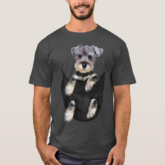 T-shirt Schnauzer Chien dans les cadeaux de marionnettes d (Devant)