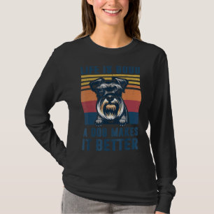 T-shirt Schnauzer Chien Schnauzer Chien Papa Maman Hommes
