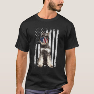 T-shirt Schnauzer Drapeau américain Schnauzer Chien 4t