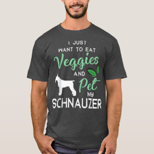 T-shirt Schnauzer Funny Vegan propriétaire Amoureux des ch