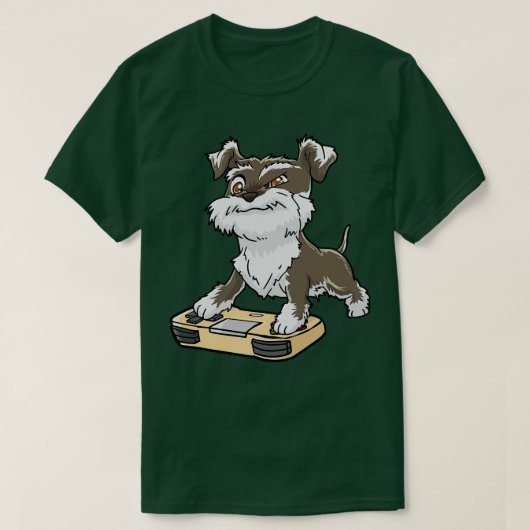 T-shirt Schnauzer Gamepad Jeu Kawaii (Design devant)