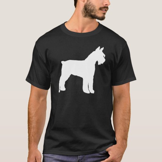 T-shirt Schnauzer géant (blanc) (Devant)