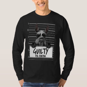 T-shirt Schnauzer géant Mugshot Guilty Chien