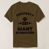 T-shirt Schnauzer géant Propriété d'un schnauzer géant (Design devant)