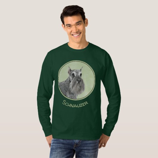T-shirt Schnauzer (Giant, Standard) Peinture - Chien Art (Devant entier)