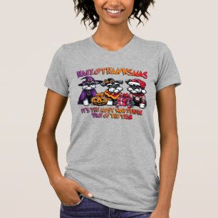 T-shirt Schnauzer Halloween Thanksgiving Noël Classique
