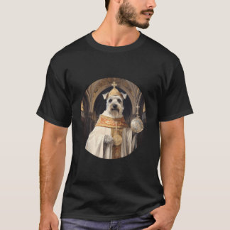 T-shirt Schnauzer Le Pape Drôle Chien Drôle Religieux