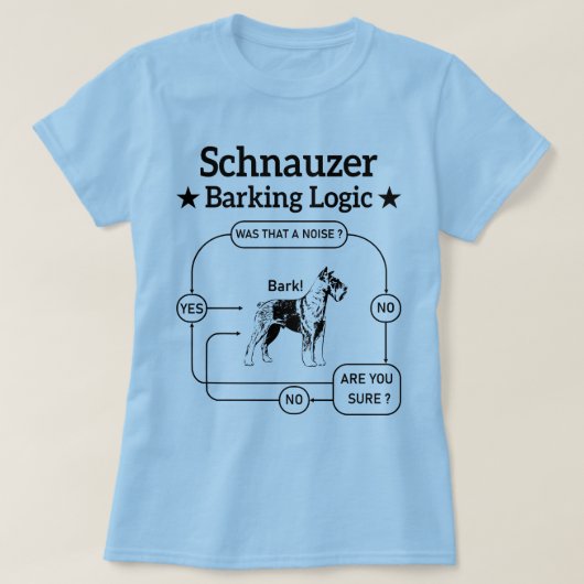 T-shirt Schnauzer Logique d'Barre Cool chien animal de com (Design devant)