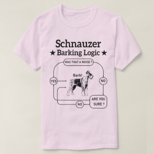 T-shirt Schnauzer Logique d'Barre Cool chien animal de com