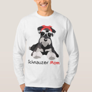 T-shirt Schnauzer Maman Bandana Femmes Schnauzer Chien