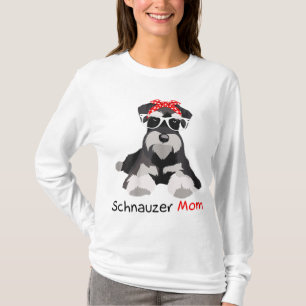 T-shirt Schnauzer Maman Bandana Femmes Schnauzer Chien