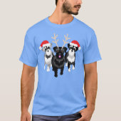 T-shirt Schnauzer Maman ou Schnauzer Papa Noël (Devant)
