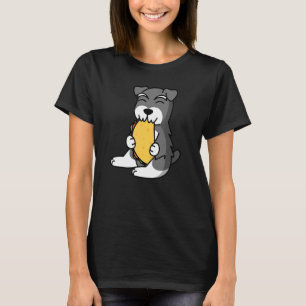 T-shirt Schnauzer Mangeant Un Chien Taco 1