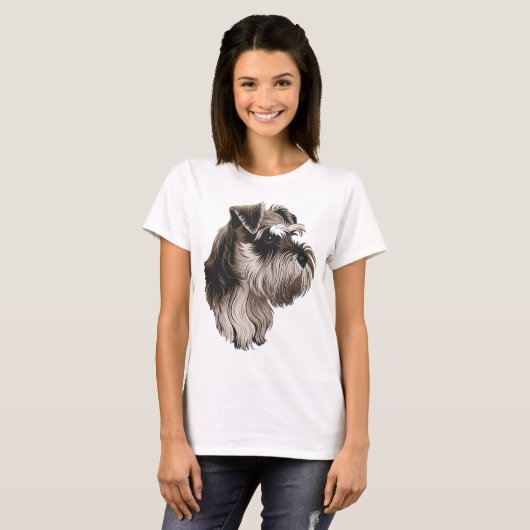 T-shirt schnauzer miniature (Devant entier)