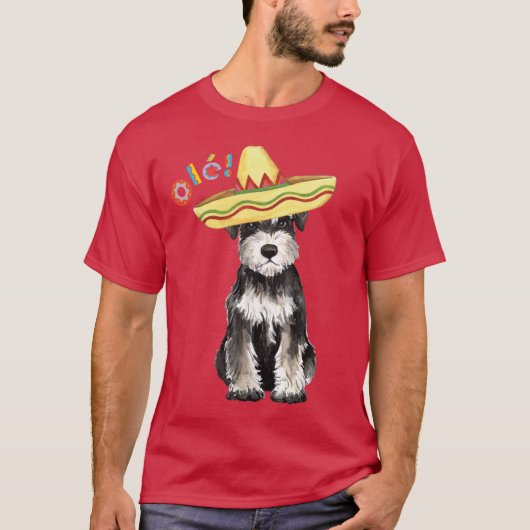 T-shirt Schnauzer miniature de fiesta (Devant)