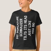 T-shirt Schnauzer Miniature Funny Dog Lover Cadeau Femme m (Devant)