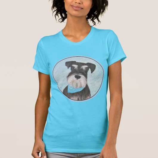 T-shirt Schnauzer (Miniature) Peinture - Chien original mi (Devant)