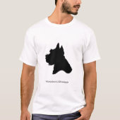 T-shirt Schnauzer miniature - silhouette noire (Devant)