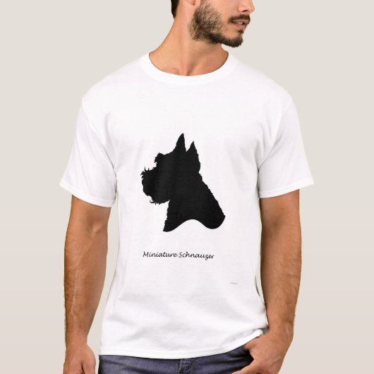 T-shirt Schnauzer miniature - silhouette noire (Devant)