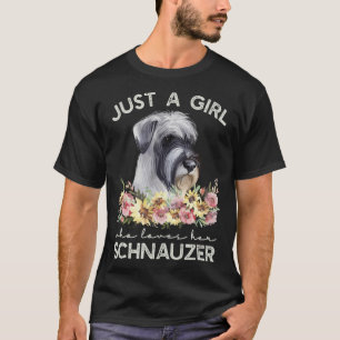 T-shirt Schnauzer Standard Juste Une Fille Qui Aime Son S