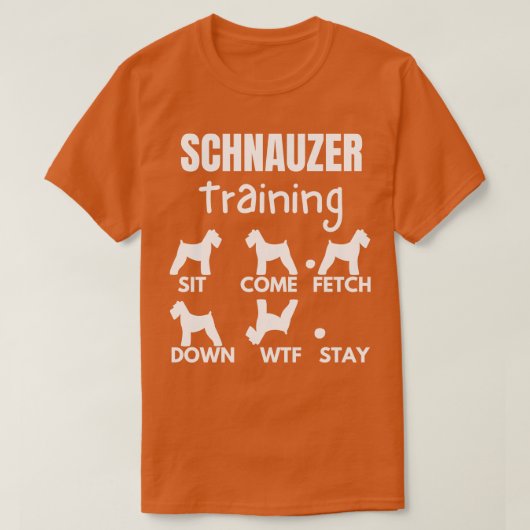 T-shirt Schnauzer Training Schnauzer Chien Traces (Design devant)