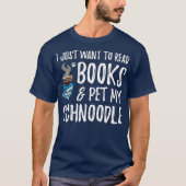 T-shirt Schnoodle Avid Book Reader Funny Chien Maman Cadea (Devant)