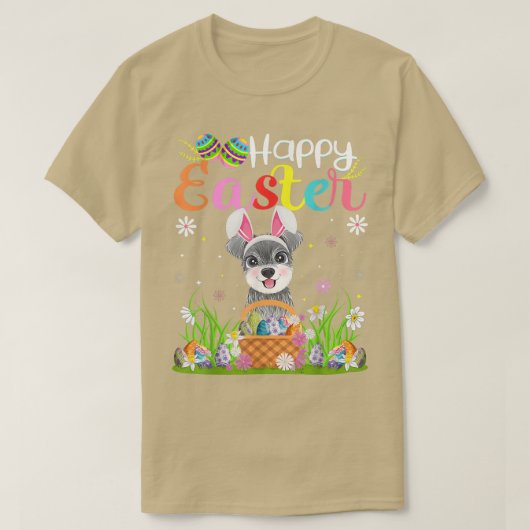 T-shirt Schnoodle Chien Bunny Oeuf Chasse Drôle Schnoodle (Design devant)