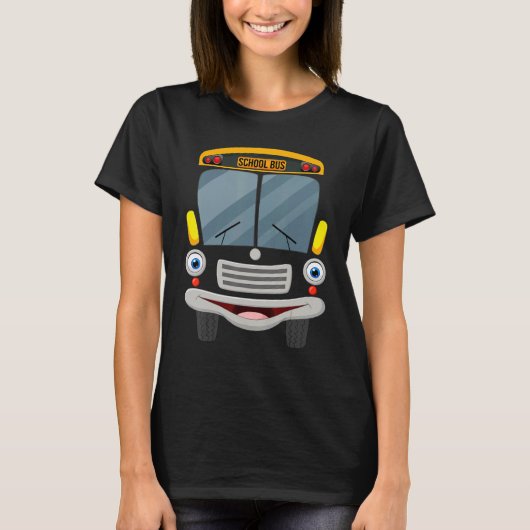 T-shirt School Bus Funny Halloween Costume Front Vehicle H (Devant)