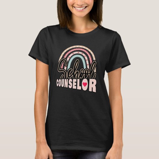 T-shirt School Counselor Rainbow Women (Devant)