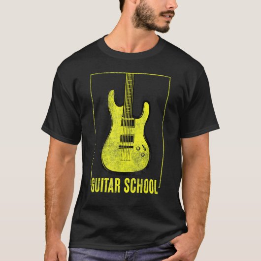 T-shirt School Guitarist Vintag (Devant)
