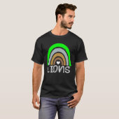T-shirt School Mascot Boho Rainbow Lions (Devant entier)
