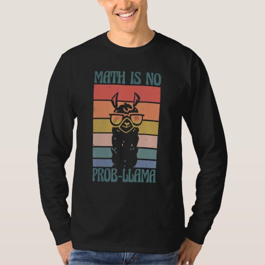 T-shirt School Math Is No Prob Llama Student Teacher 1 (Devant)