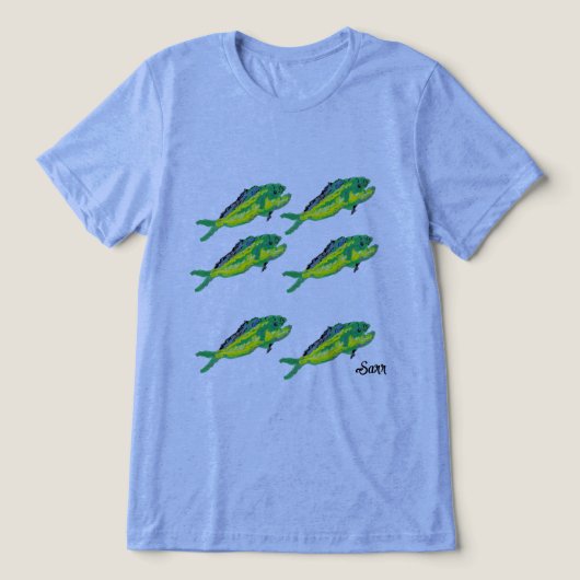T-shirt: School of Fish Tri-Blend Shirt (Design voorkant)