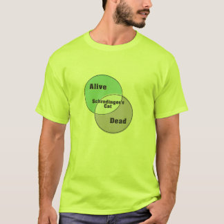T-shirt Schrodinger's Cat Alive Dead Vénn diagramme